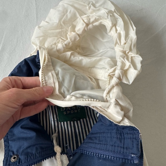 Ash Sport Navy and White Striped Jacket Preppy Coastal - Picture 8 of 10